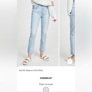 Citizens of Humanity Charlotte High Rise Straight La Luna Size 30